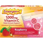 Emergen-C Raspberry Vitamin C Drink Mix For Immune Support - Fruit, Raspberry - 30/Pack - 1 Each