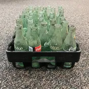 Plastic Coca-Cola Crate w/Bottles