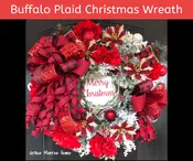 Buffalo Plaid Christmas Wreath Video Tutorial