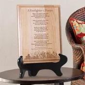 A Firefighter's Prayer Personalized Wood Plaque