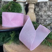2.5" x 10 YDS Candy Glitter Pink Wired Ribbon