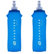 Sporteer 500ml Soft Hydration Flask (2-Pack) | Collapsible No-Slosh Running & Travel Bottles