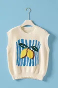 Ivory Citrus Sweater Vest