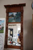 Exquisite Antique Reverse Painted Mirror with Handcrafted Frame — Simply Rescued