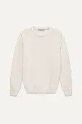 Cotton Crewneck Sweater in Cream