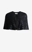 Carly Capelet In Geo Sequin Embroidered Tulle