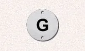 Letter  Tags (26pcs) - Silver Background - Round - 1.25"