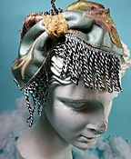Blue Jacquard  Bow Headband with Fringe — OMEFOREVER women’s fashion accessories