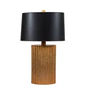 Mid Century Fluted Brass Lamp