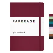 Casebound Grid Journal - 160 Pages - Burgundy