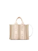 Small Woody tote bag in linen