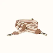 Webbing Guitar Strap In Pebbled Leather - Brown Sugar
