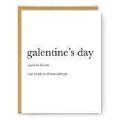 Definition Greeting Card: Galentine's Day
