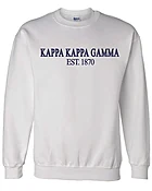 Kappa Kappa Gamma White Sweatshirt
