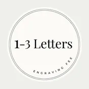 1-3 letter initials monogram of engraving