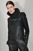 Max Classic Leather Jacket Black