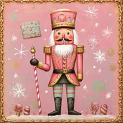 10" x 10" Candy Land Christmas Nutcracker Sign TTE-030