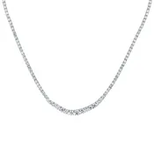 10ctw Lab Grown Diamond White Gold Tennis Necklace
