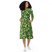 Lawn Daisy long sleeve midi dress. Real lawn with real flowers :-)