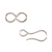Nunn Design Clasp-Hook & Eye Clasp-Sterling Silver Plate-Quantity 1