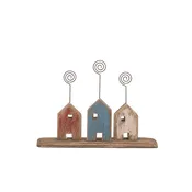 10.85 in. Wood Triple Cottage Card Clip