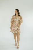 Alexis Multi Floral Belted Dress