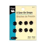 #1 Black Sew On Snaps