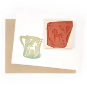 Horse Pitcher Rubber Stamp