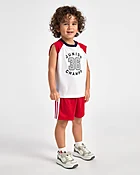 Baby And Toddler Boys Quick Dry Striped Lined Mesh Active Shorts - Blue