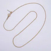 18" 16K Gold Filled Dainty Cable Slider Chain Necklace