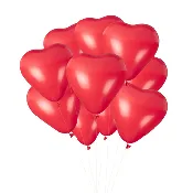 11" Latex Heart Balloon Bundle - Red