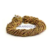 2 CUT 10/0 DARK GOLD SOFT METALLIC IRIS PRECIOSA ORNELA BEADS