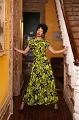 30s Dressing Gown - Fantastical Chartreuse - Final Sale