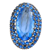 Antique Art Deco Czech Glass Brooch