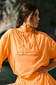 1/4 Zip Go Time Pullover - Satsuma Breeze