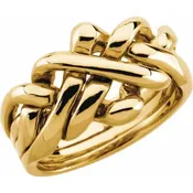 14K Gold Puzzle Ring Womens — Modern Metalsmith