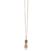ART DECO NECKLACE WITH MALACHITE AND DIAMONDS