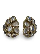1930's Powder Blue Ceylon Moonstone Earrings