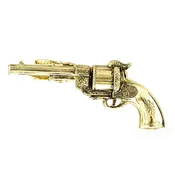 18th Century Style Six Round Cylinder Single Action Revolver Pistol Tie Clip