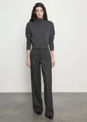 Cotton Cashmere Funnelneck Sweater | Charcoal