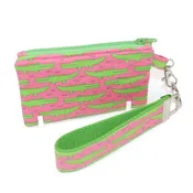 Alligators Pink Zipper Pouch