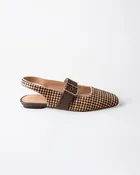 Farrah Slingback Chocolate Tweed Calf Hair