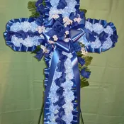 BLUE SILK CROSS LARGE NEW-S30