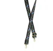 1.2"" Blue Trailing Floral Guitar Strap
