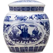 Classic Porcelain - BLUE AND WHITE ROUND LIDDED BOX