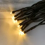 20 Count LED Light String Teeny Rice Clear Warm White Bulbs Brown Cord Electric