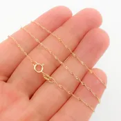 018G2SLMSIT2. 14K Solid Gold Singapore Chain