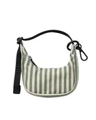 Baggu Crescent Bag Charm - Sage Stripe