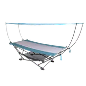 MacSports Collapsible Portable Folding Hammock with Removable Canopy - Includes Pillow and Mesh Storage Net, Freestanding, Heavy Duty, Outdoor Hammock