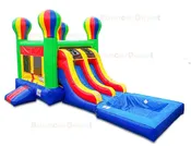 Double Lane Slide Adventure Combo with Pool